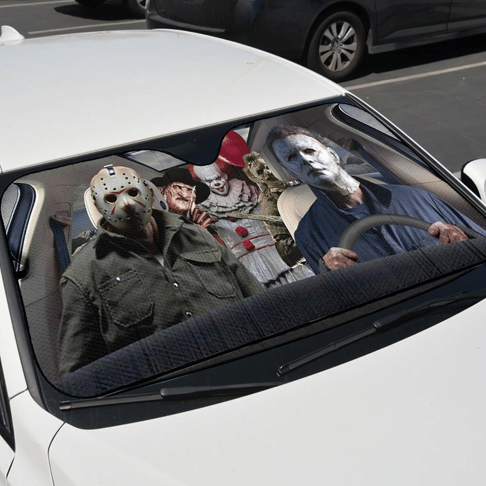 Horror Characters Car Sunshades Nearkii