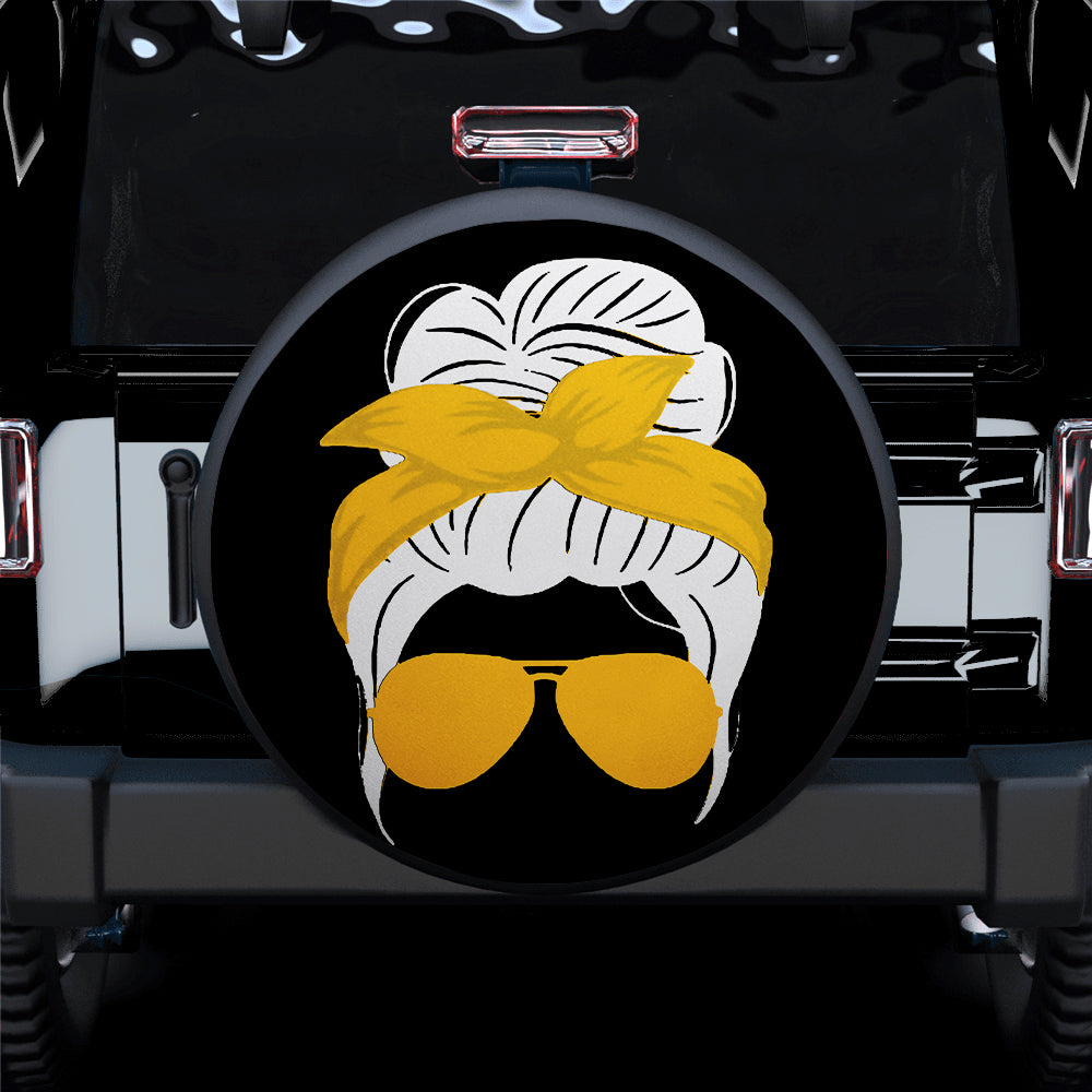 Yellow Turban Jeep Girl Car Spare Tire Covers Gift For Campers Nearkii