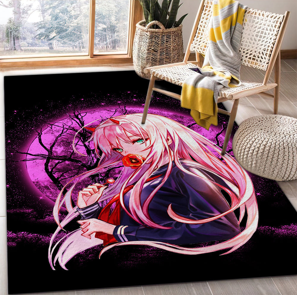 Zero Two Darling In The Franxx Moonlight Area Carpet Rug Home Decor Bedroom Living Room Decor Nearkii