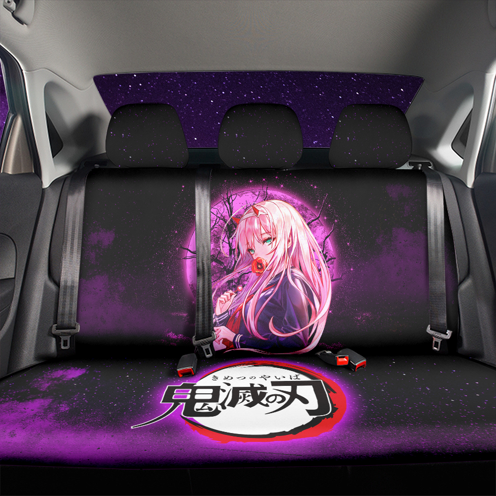 Zero Two Moonlight Anime Galaxy Premium Custom Car Back Seat Covers Decor Protectors Nearkii