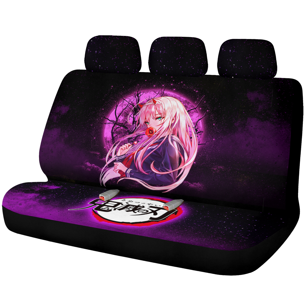 Zero Two Moonlight Anime Galaxy Premium Custom Car Back Seat Covers Decor Protectors Nearkii