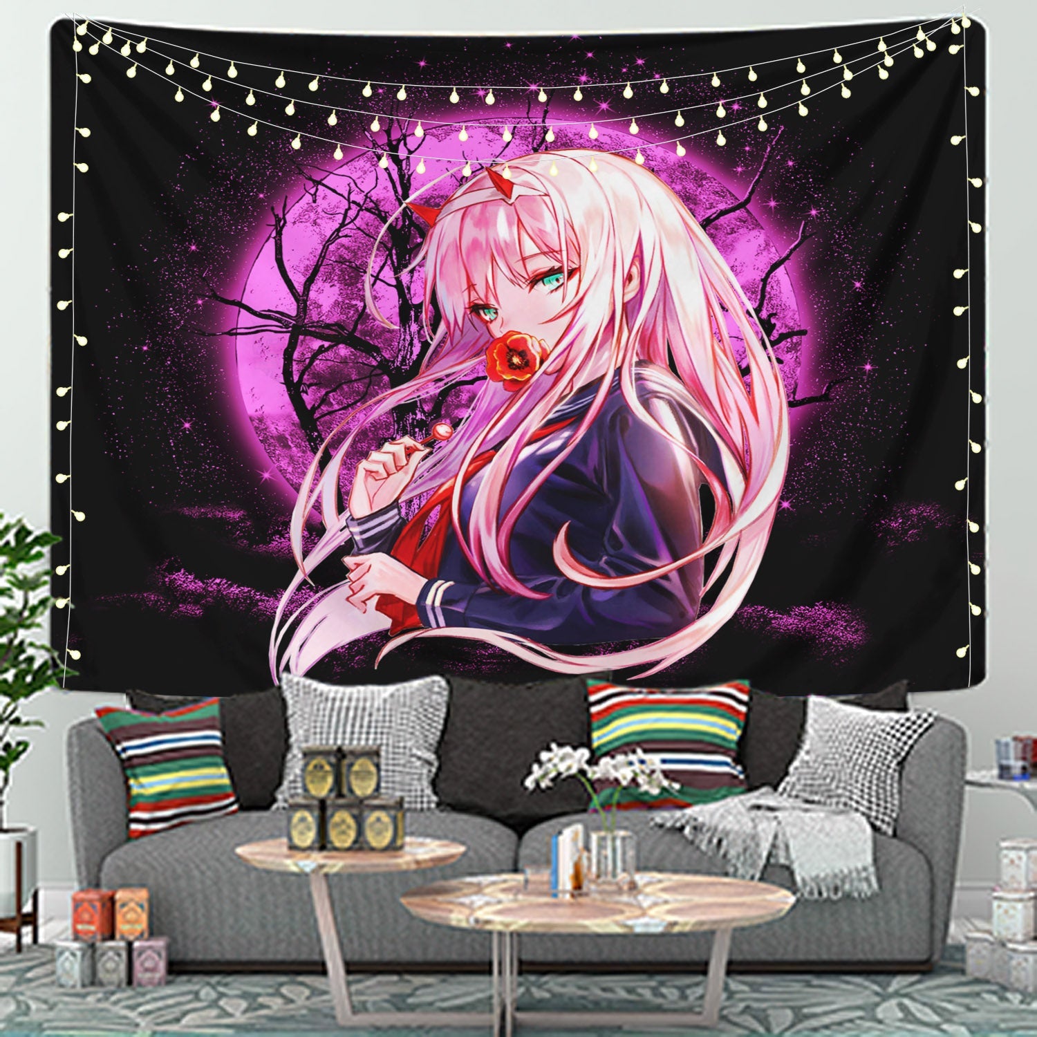 Zero Two Moonlight Tapestry Room Decor Nearkii