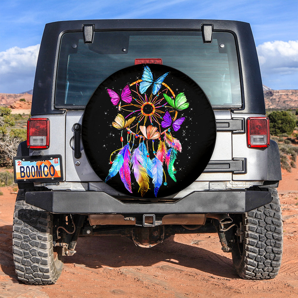 Butterfly Dream Catcher Jeep Car Spare Tire Covers Gift For Campers Nearkii