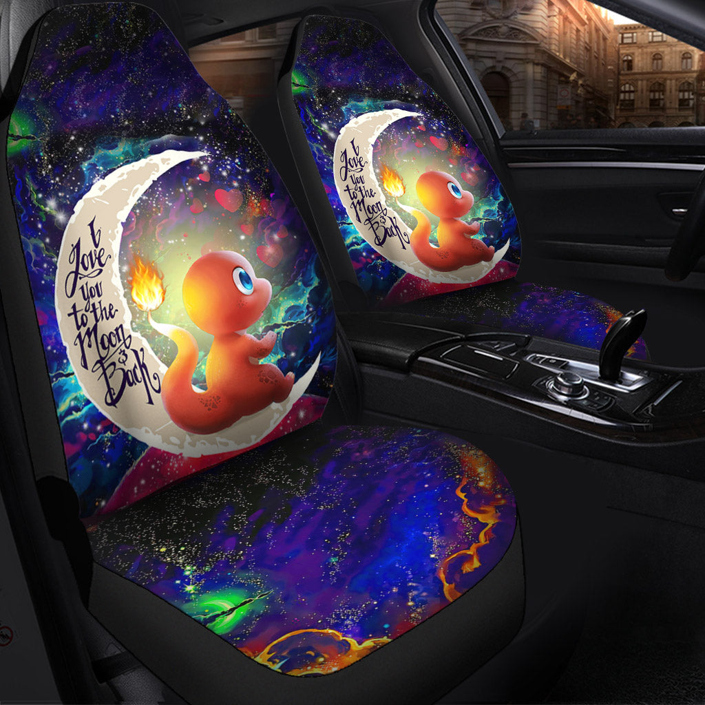 Cute Charmander Pokemon Love You To The Moon Galaxy Premium Custom Car Seat Covers Decor Protectors Nearkii