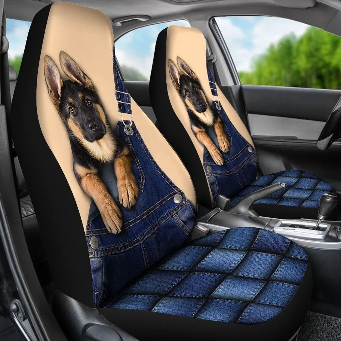 German Shepherd Cute Custom Car Seat Covers Nearkii