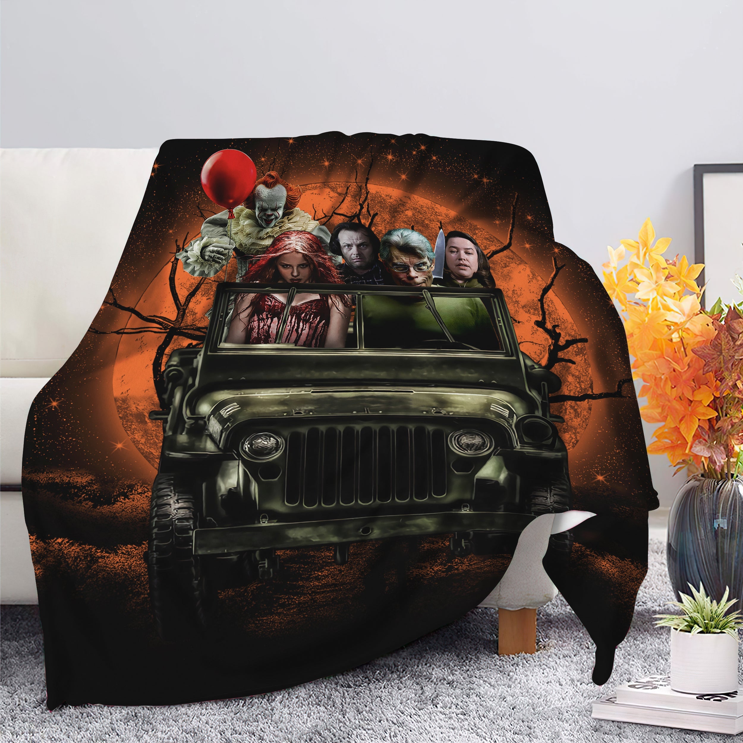 Pennywise And Friends Halloween Moonlight Premium Blanket Nearkii