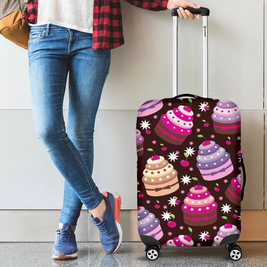 Cupcake Print Luggage Cover Suitcase Protector Nearkii