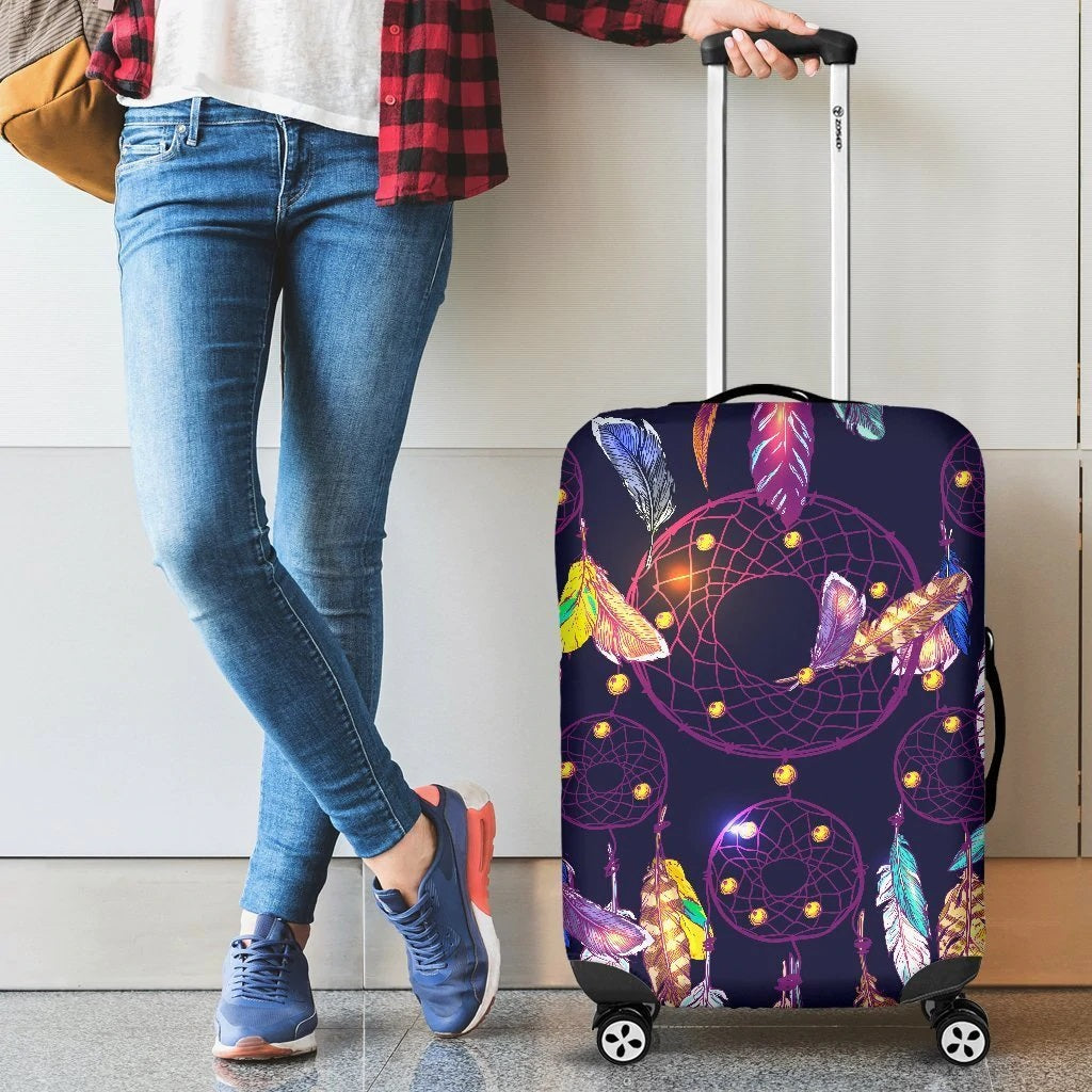 Dream Catcher Neon Luggage Cover Suitcase Protector Nearkii