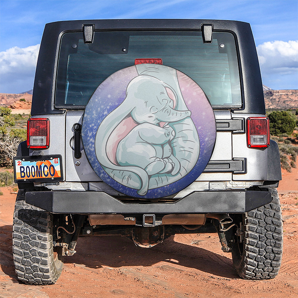 Baby Dumbo Elephant Cute Sleep Car Spare Tire Covers Gift For Campers Nearkii