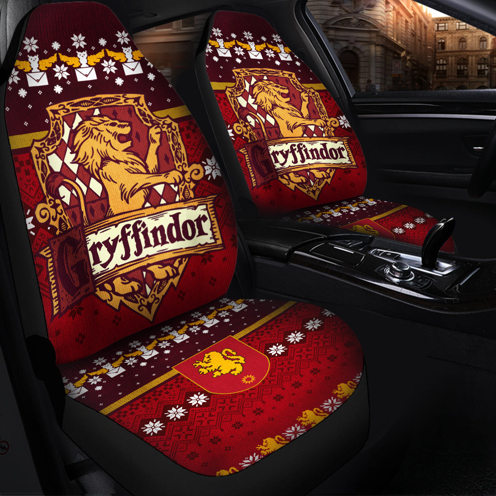 Christmas Harry Potter Gryfindor Christmas Premium Custom Car Seat Covers Decor Protectors Nearkii