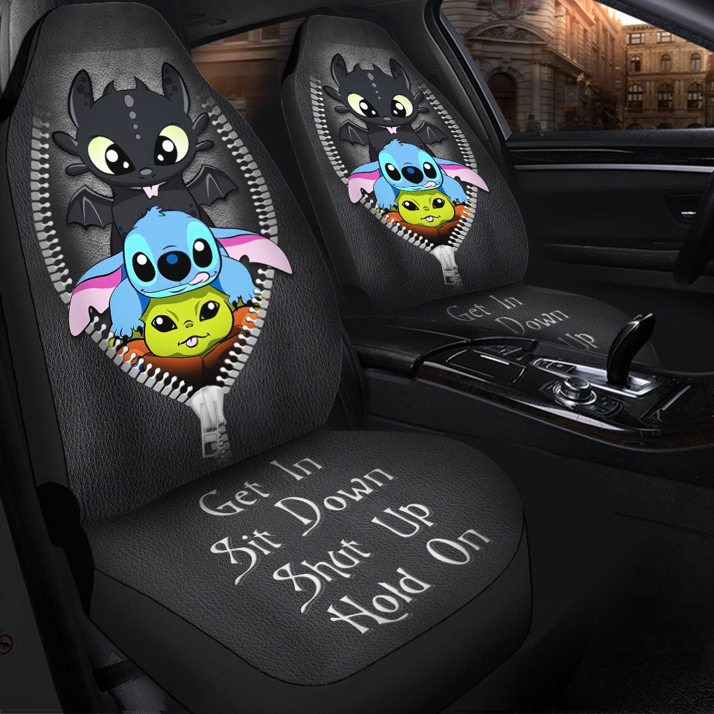 Get In Sit Down Shut Up Hold On Toothless Stitch Baby Yoda Car Seat Covers Nearkii