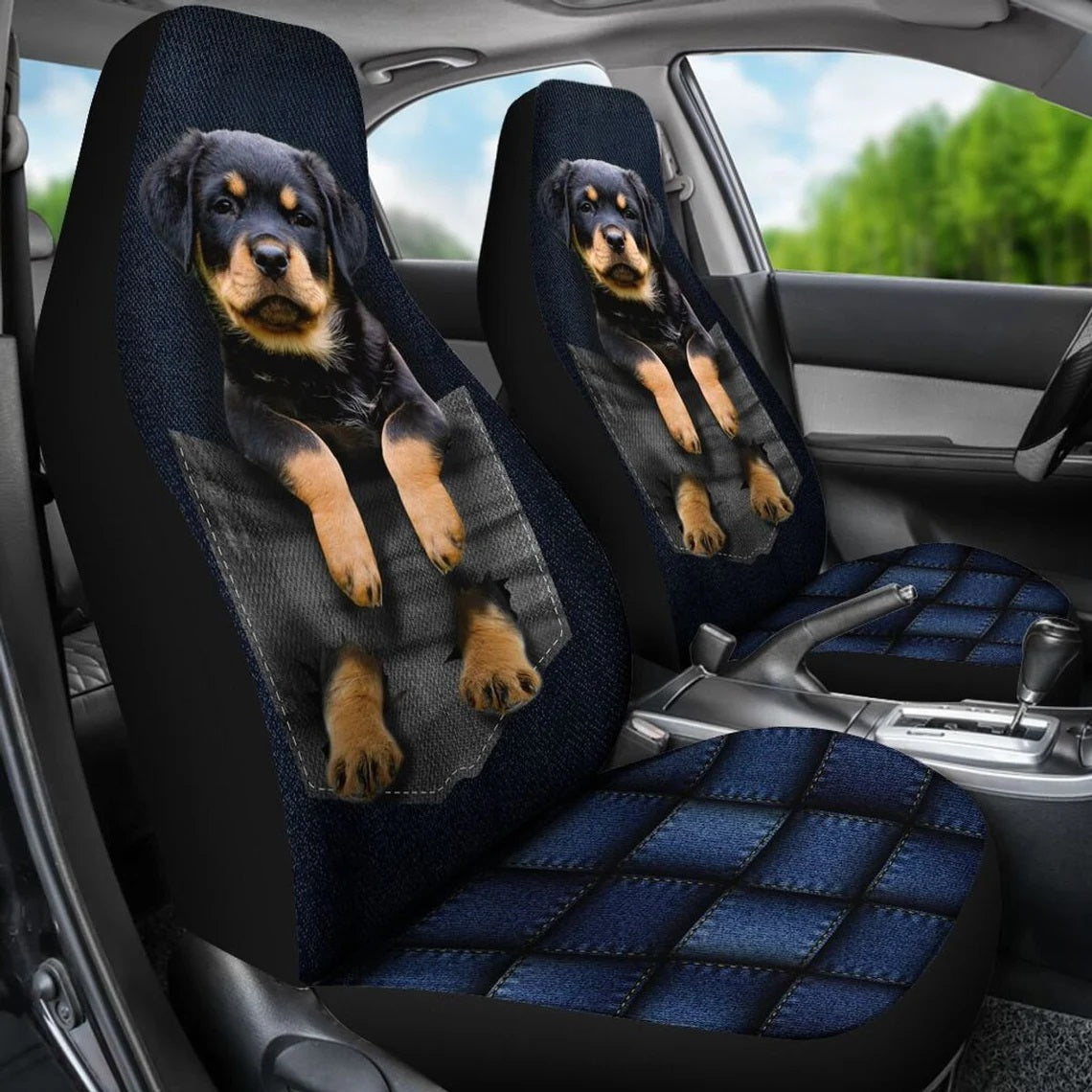 Rottweiler Funny Custom Car Seat Covers Nearkii