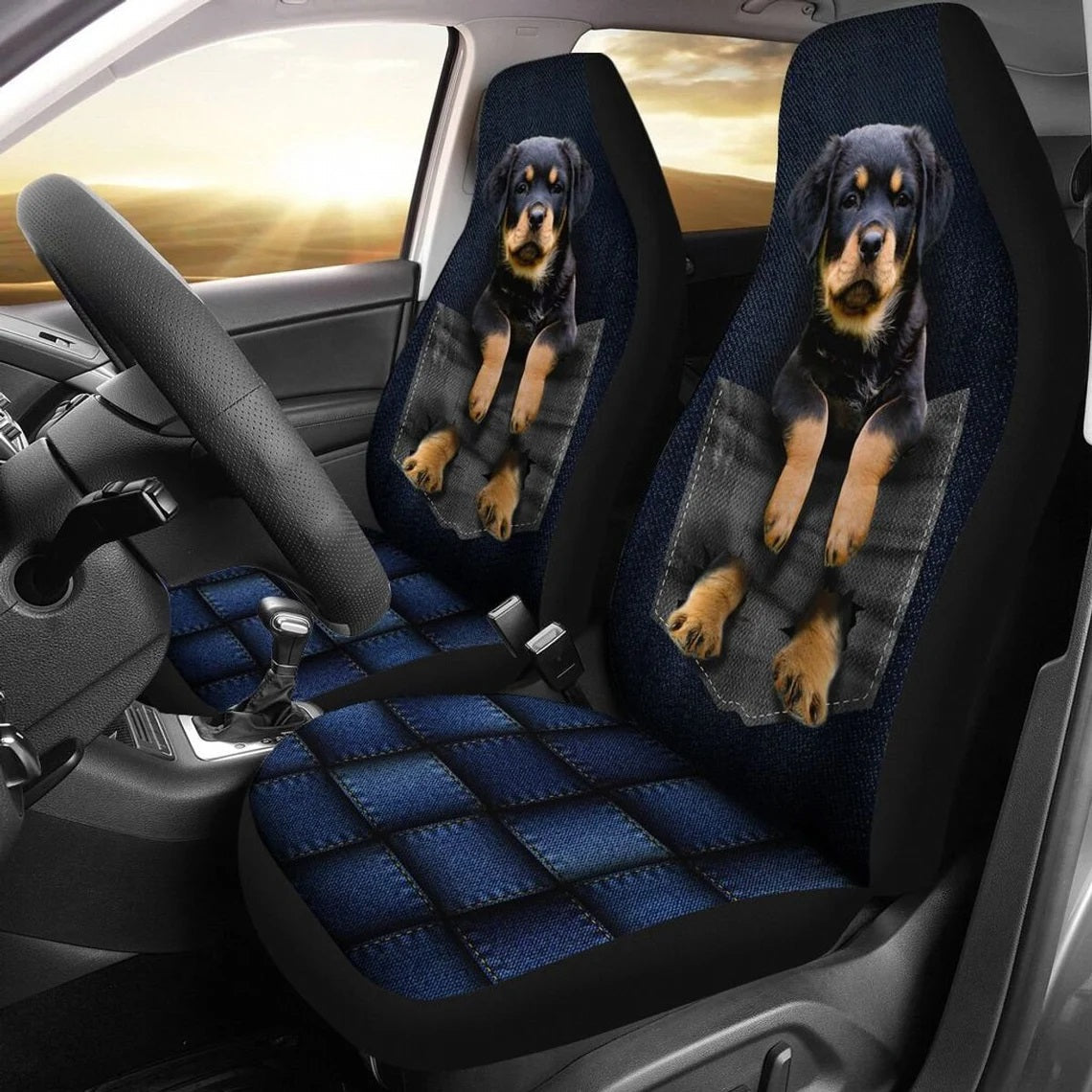 Rottweiler Funny Custom Car Seat Covers Nearkii