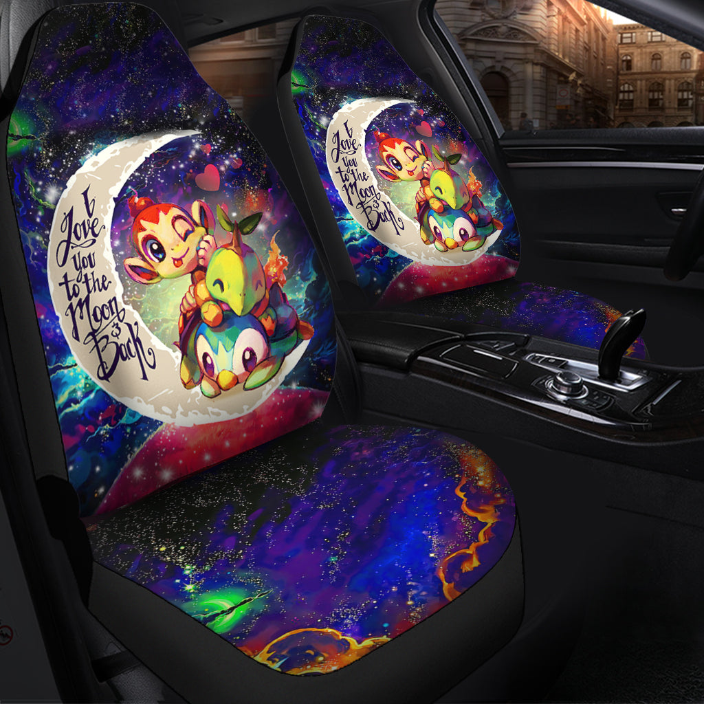 Piplup Turtwig And Chimchar Gen 4 Love You To The Moon Galaxy Premium Custom Car Seat Covers Decor Protectors Nearkii