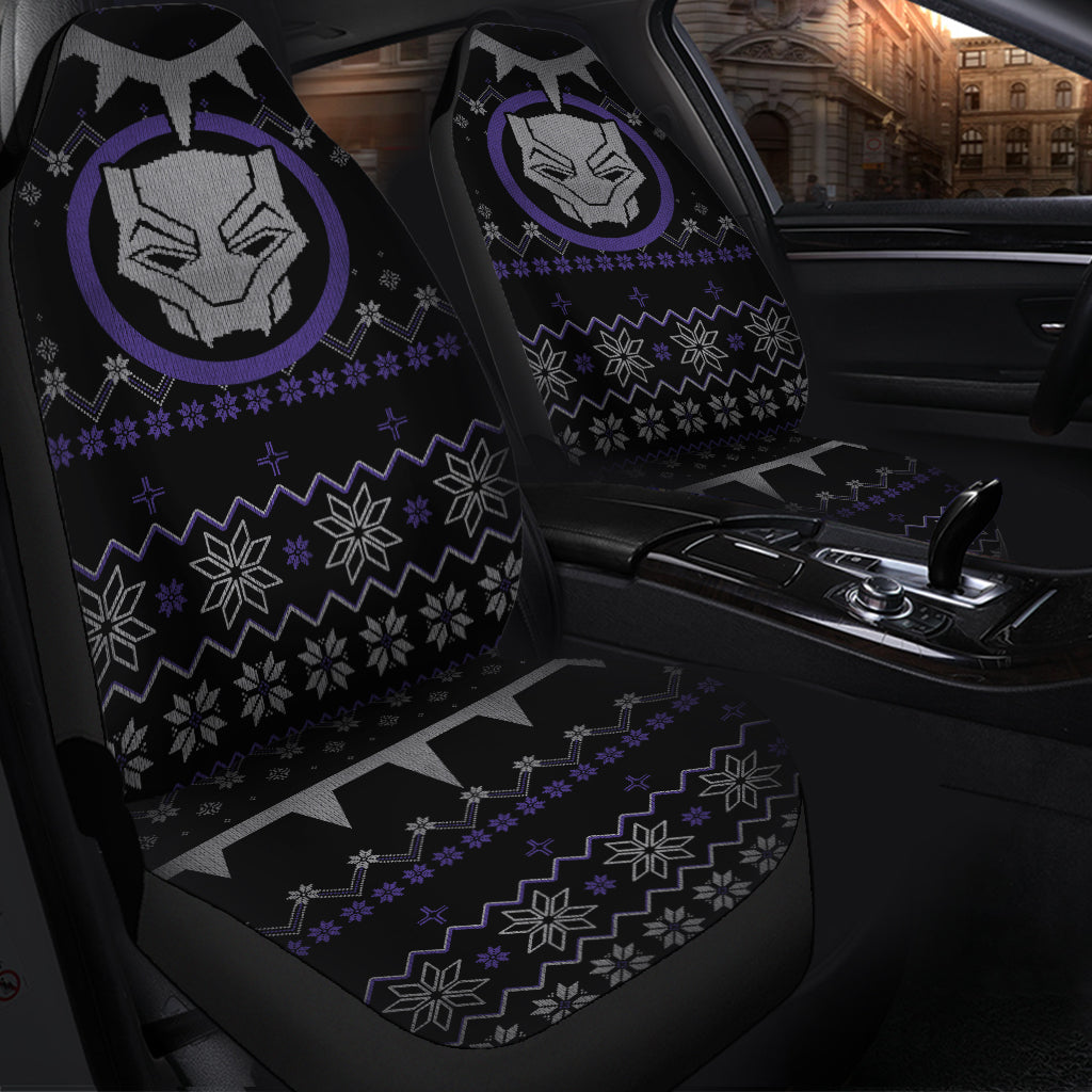 Black Panther Christmas Premium Custom Car Seat Covers Decor Protectors Nearkii