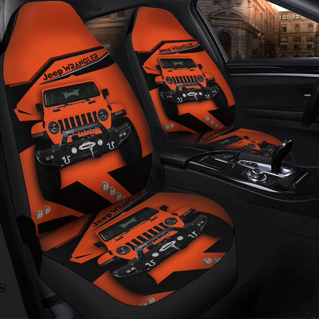 Orange Jeep Premium Custom Car Seat Covers Decor Protectors Nearkii