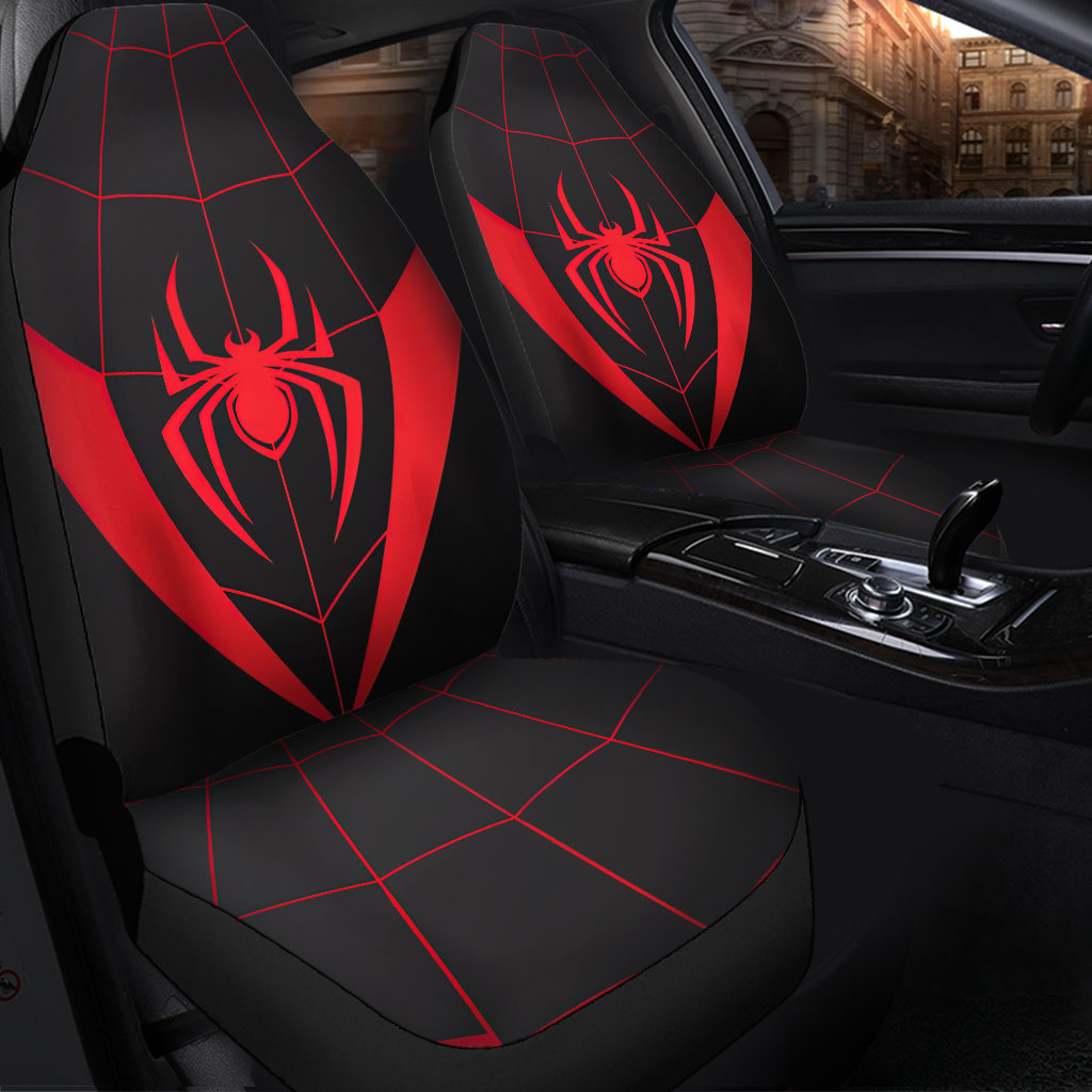 Spider Red Car Seat Covers Custom Uniform Printed Car Seat Covers Nearkii