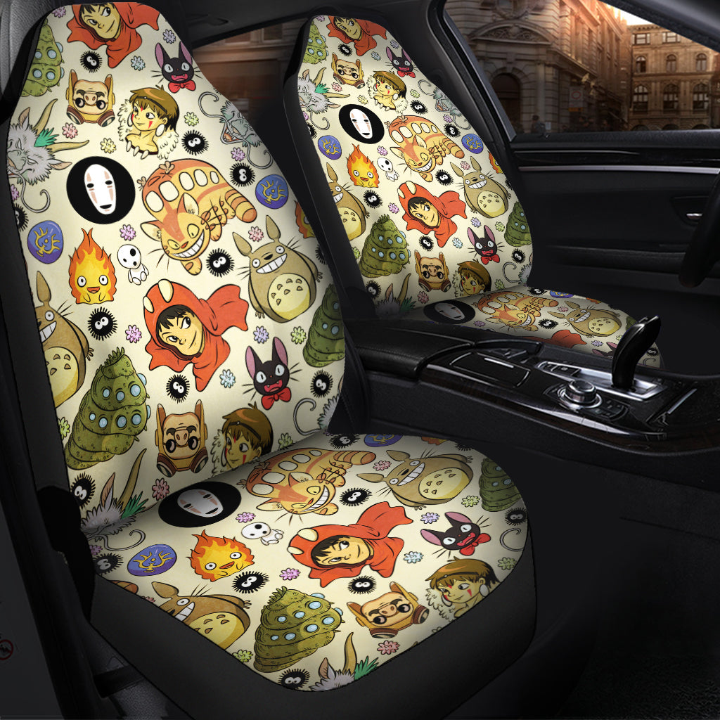 Ghibli Characters Premium Custom Car Seat Covers Decor Protectors Nearkii