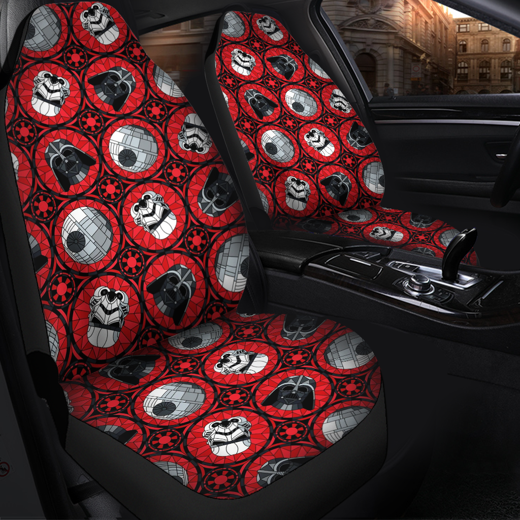 Red Darth Vader Death Star Pattern Premium Custom Car Seat Covers Decor Protectors Nearkii