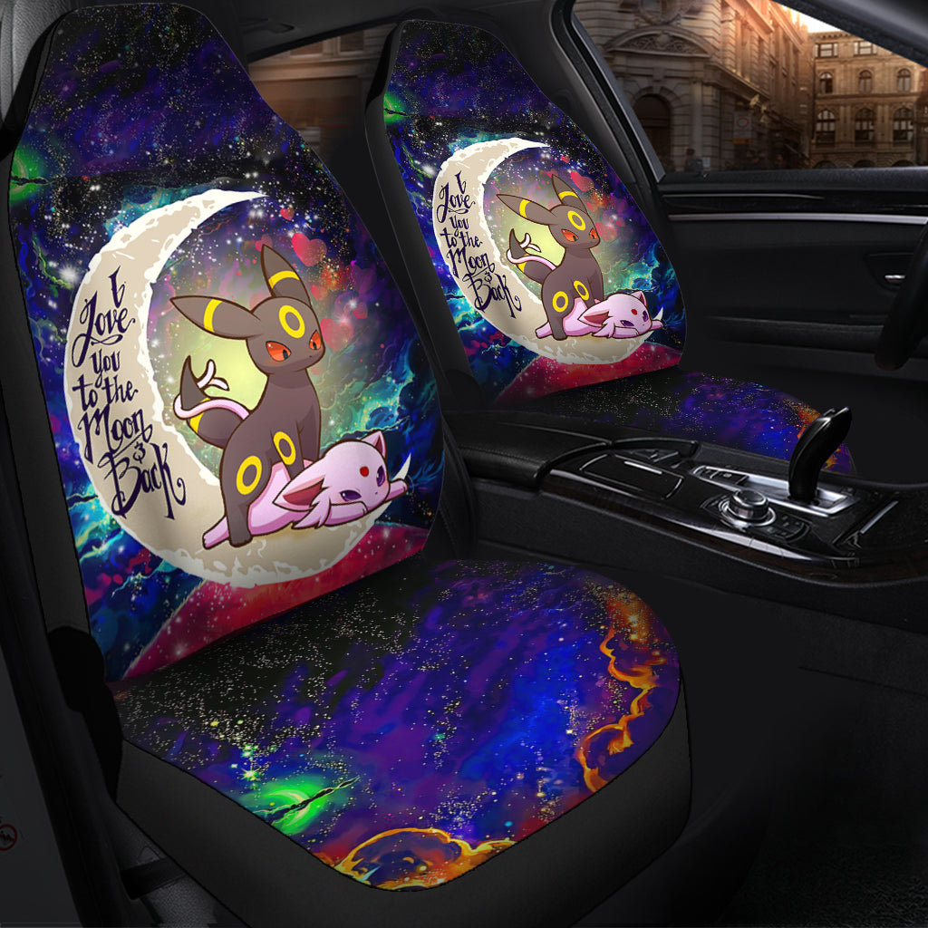 Umbreon Espeon Eevee Evolution Pokemon Love You To The Moon Galaxy Premium Custom Car Seat Covers Decor Protectors Nearkii