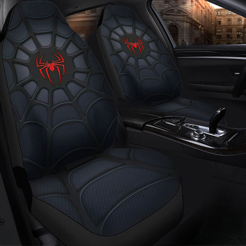 Spider Man Black Premium Custom Car Seat Covers Nearkii