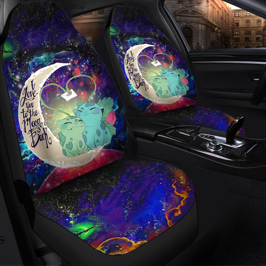 Bulbasaur Couple Pokemon Love You To The Moon Galaxy Premium Custom Car Seat Covers Decor Protectors Nearkii