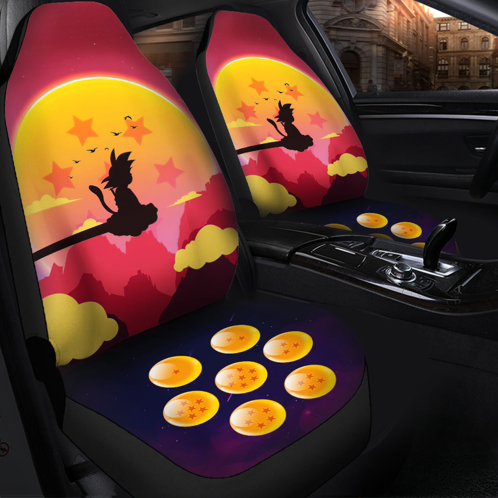 Goku Kid Sunset Dragon Ball Anime Premium Custom Car Seat Covers Decor Protectors Nearkii