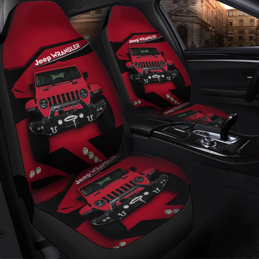 Jeep Dark Red Premium Custom Car Seat Covers Decor Protectors Nearkii