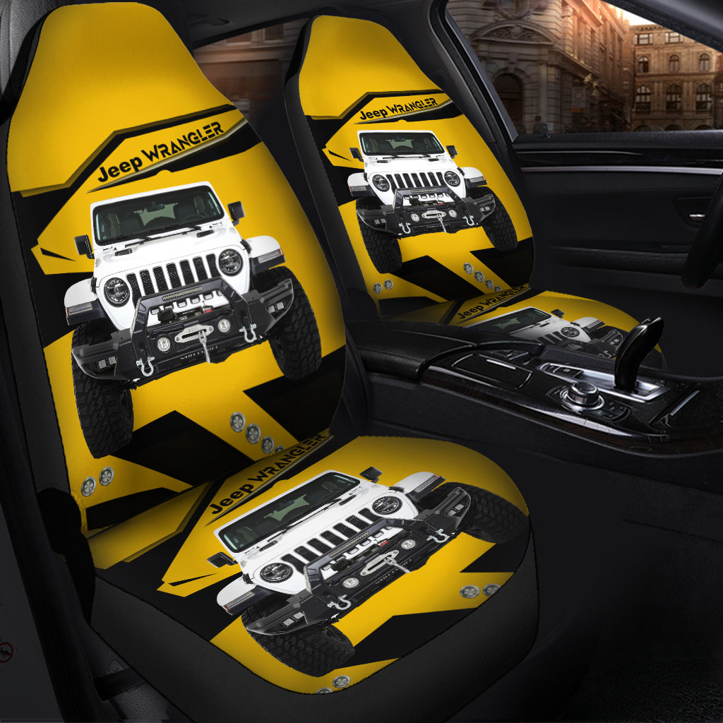 Yellow Jeep Premium Custom Car Seat Covers Decor Protectors Nearkii