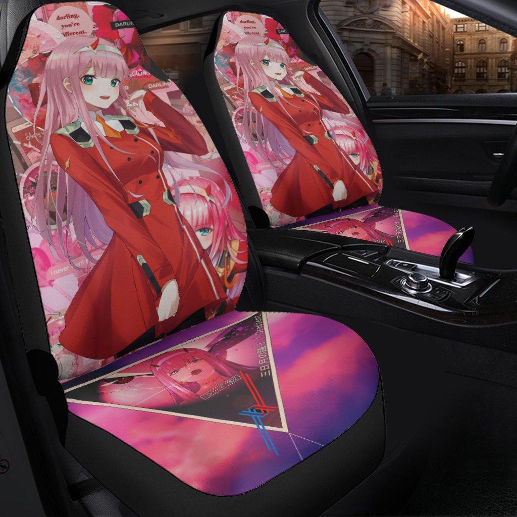 Zero Two Darling In The Franxx Anime Premium Custom Car Seat Covers Decor Protectors Nearkii