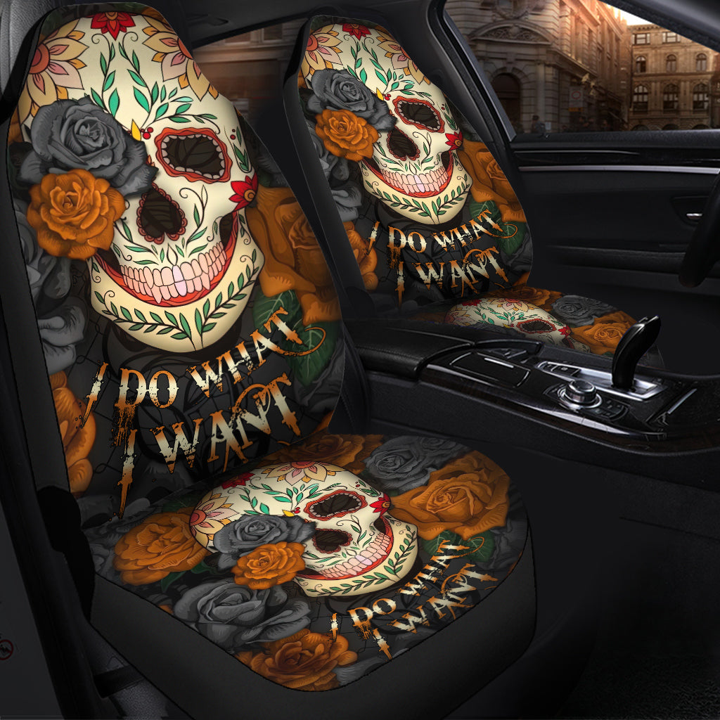 Skull Mandala I Do What I Want Car Seat Cover Nearkii