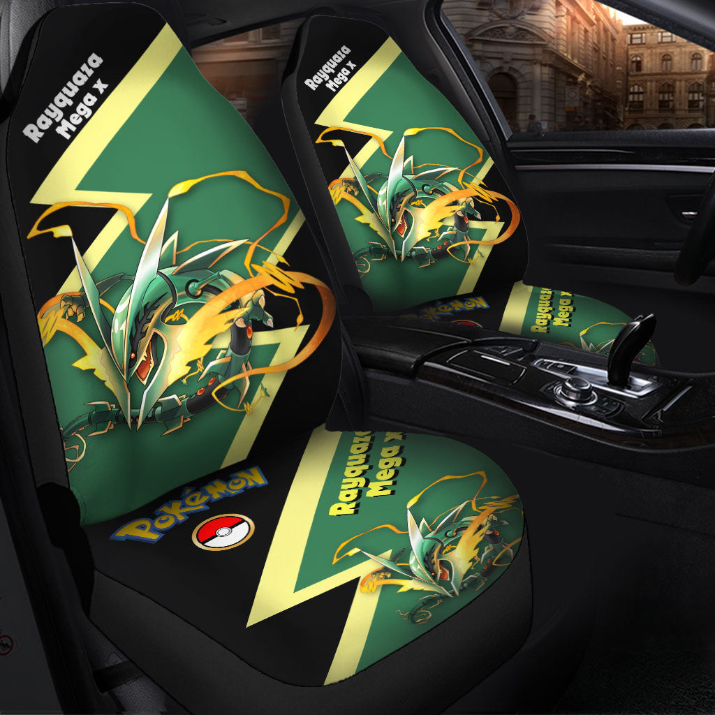 Mega Rayquaza X Pokemon Premium Custom Car Seat Covers Decor Protectors Nearkii