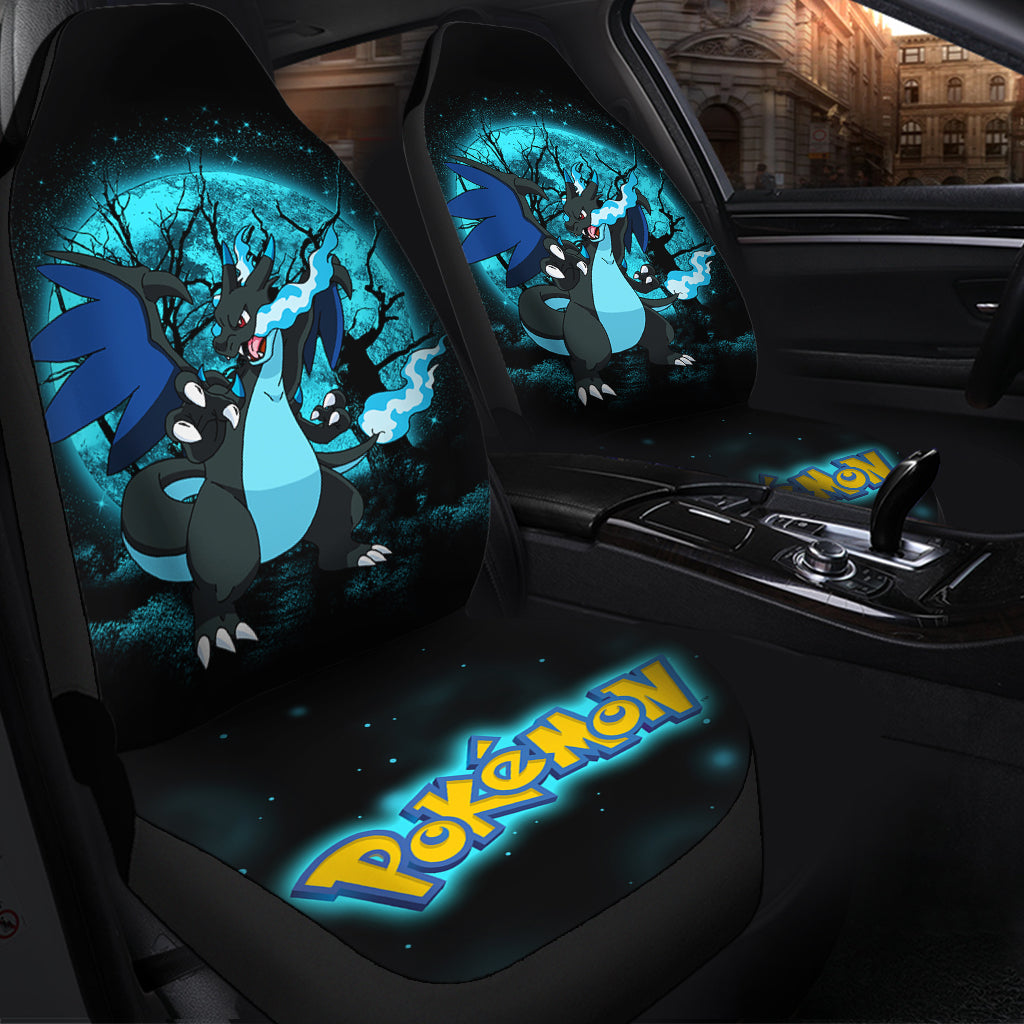 Charizard Mega X Moonlight Premium Custom Car Seat Covers Decor Protectors Nearkii