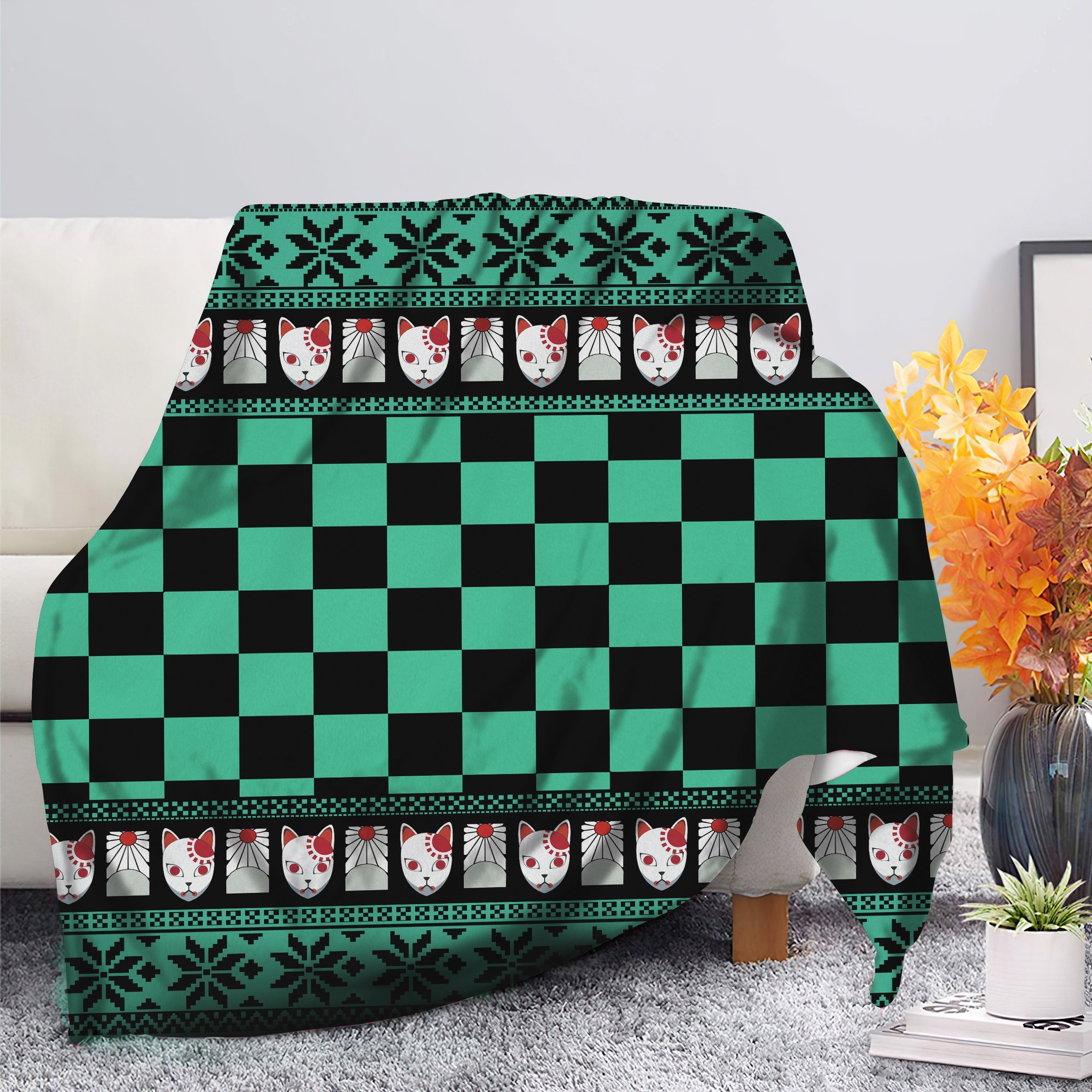 Demon Slayer Tanjiro Christmas Premium Blanket Nearkii