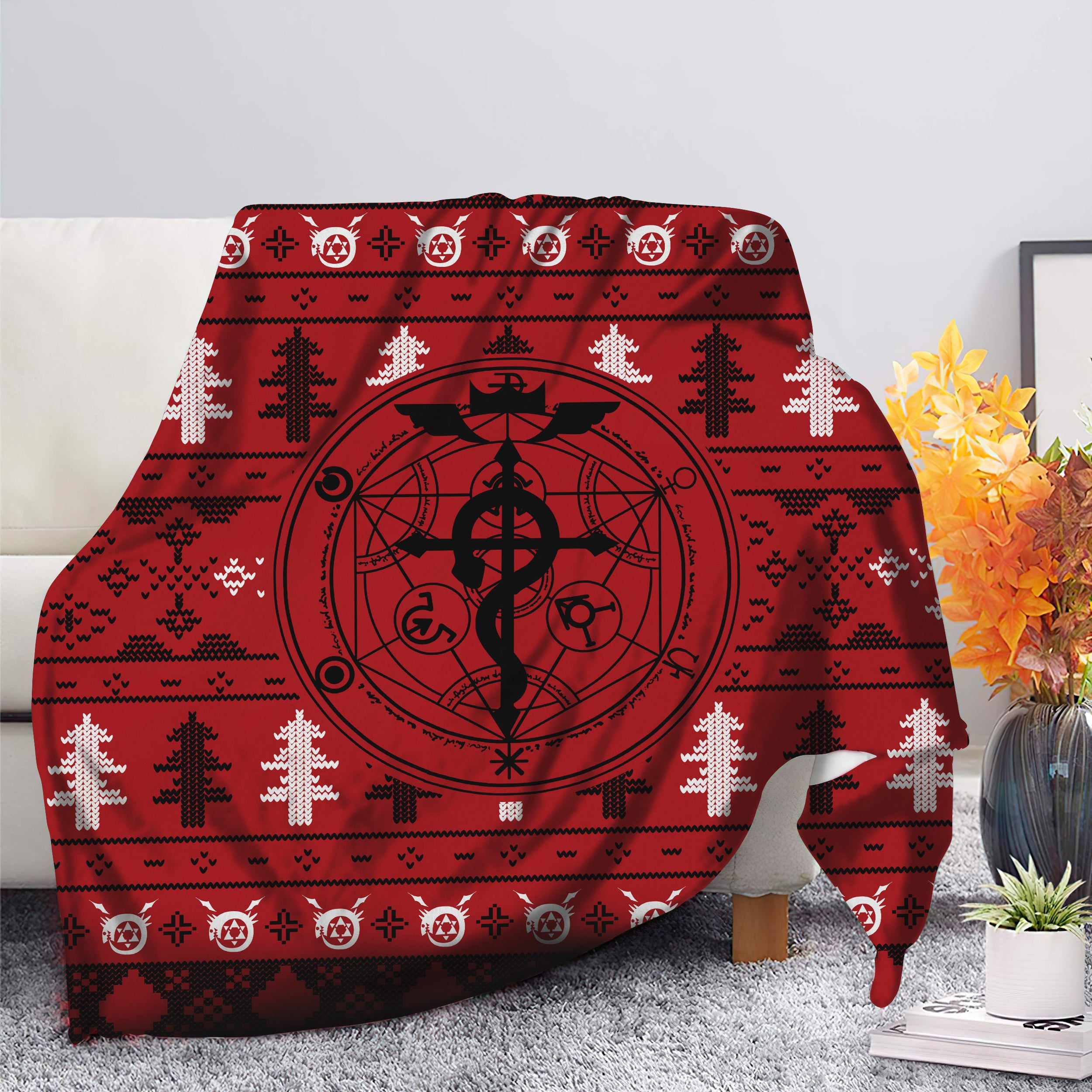 Fullmetal Alchemist Anime Christmas Premium Blanket Nearkii