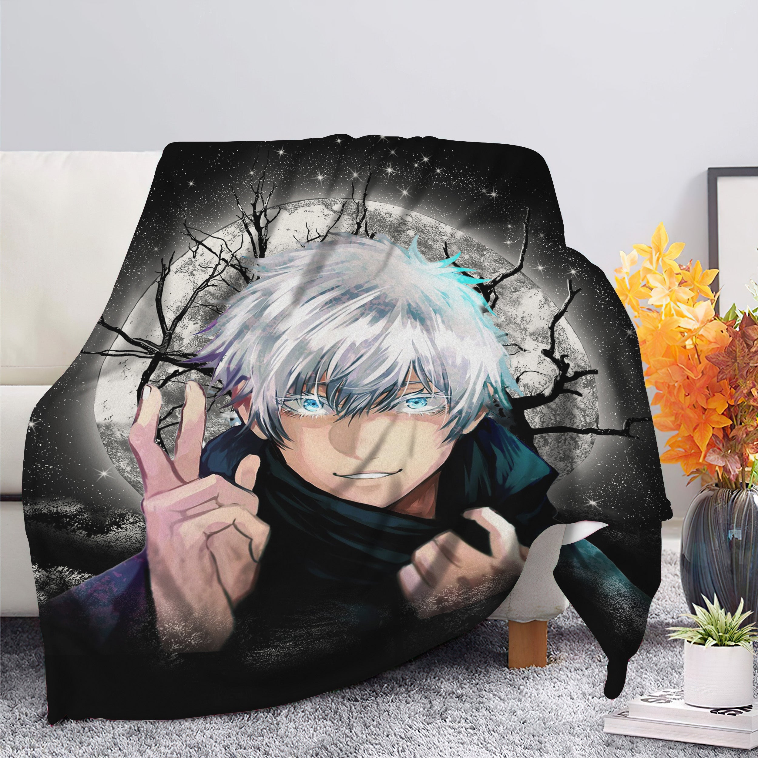 Satoru Gojo Jujutsu Kaisen Moonlight Premium Blanket Nearkii