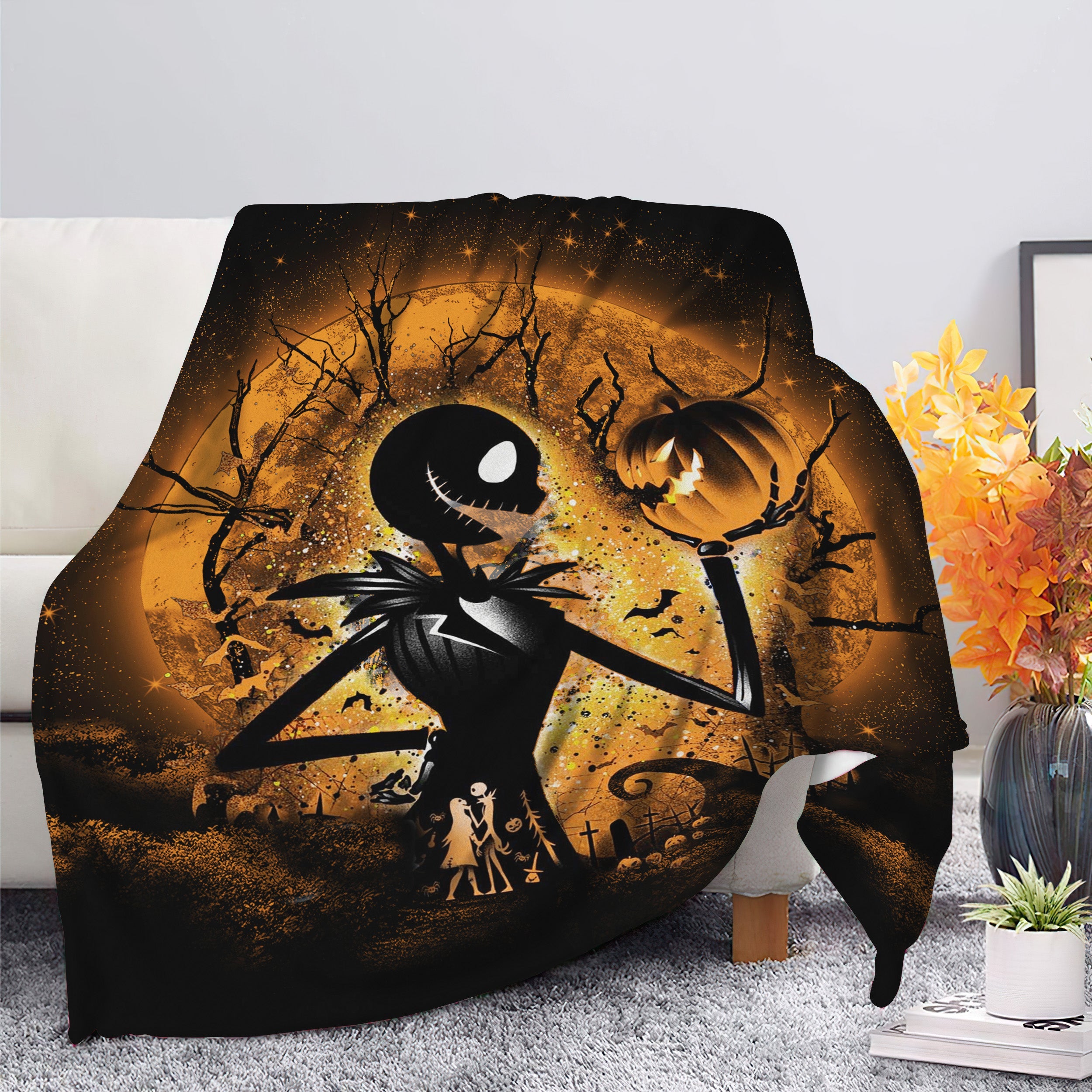 Jack Skellington Nightmare Before Christmas Moonlight Premium Blanket Nearkii