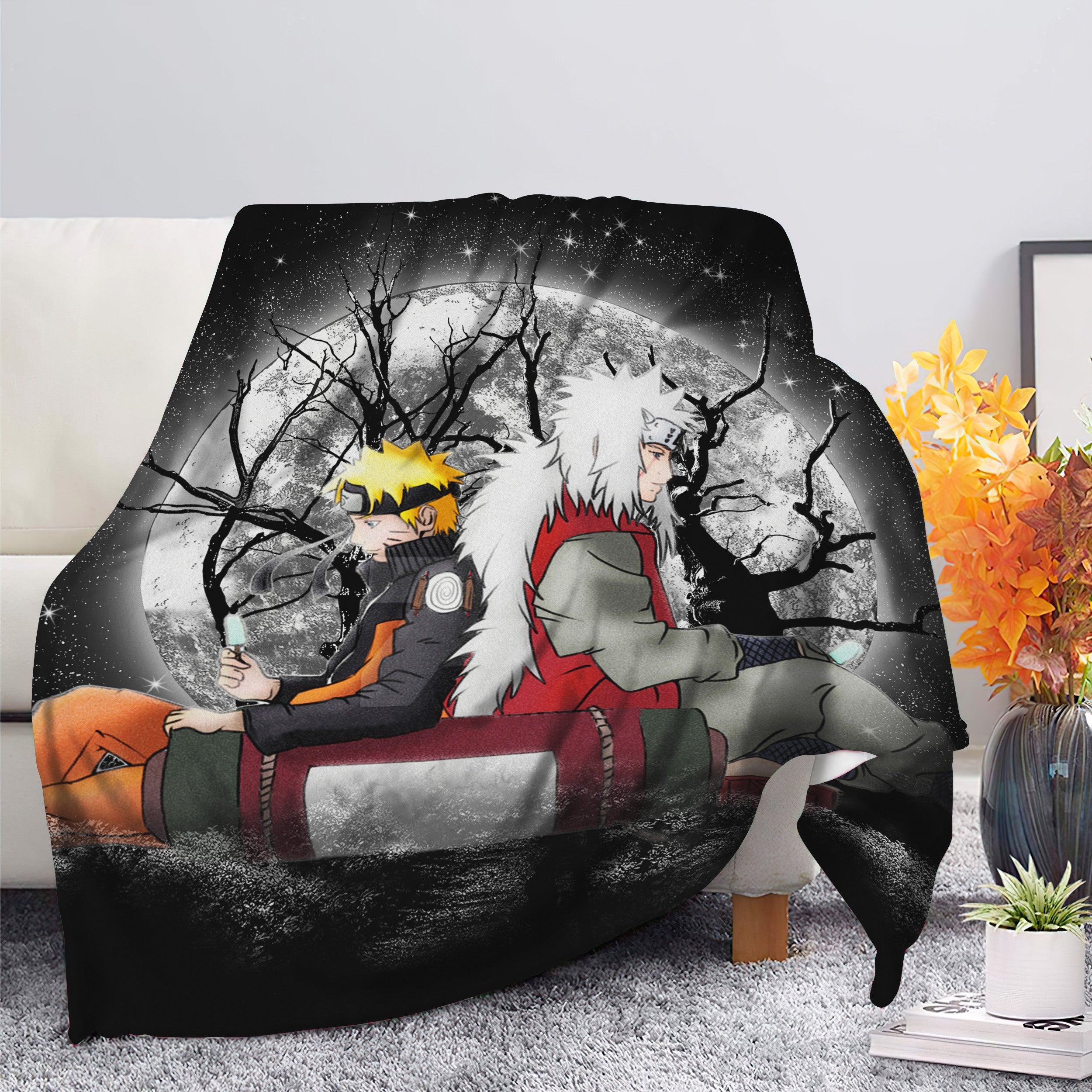 Jiraiya Naruto Moonlight Premium Blanket Nearkii