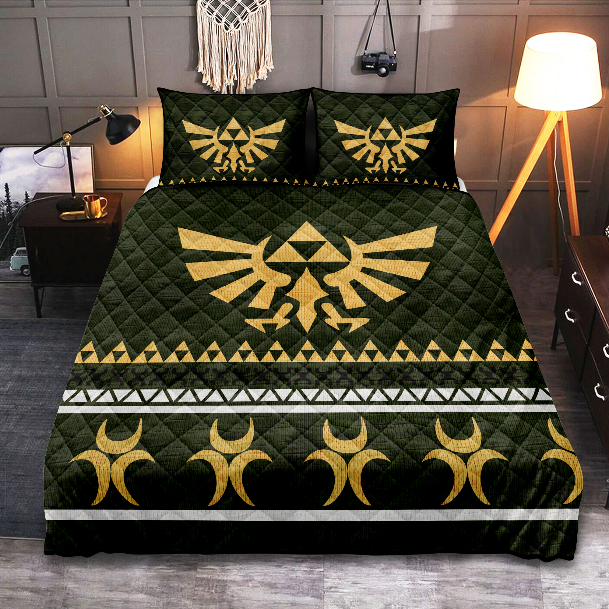 Legend Of Zelda Green Christmas Quilt Bed Sets Nearkii