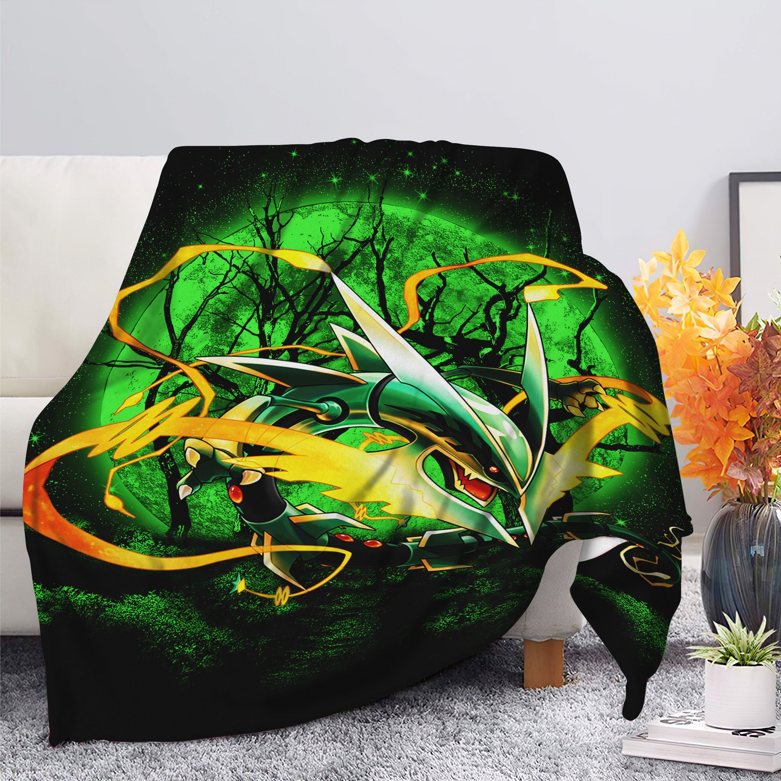 Mega X Rayquaza Moonlight Premium Blanket Nearkii