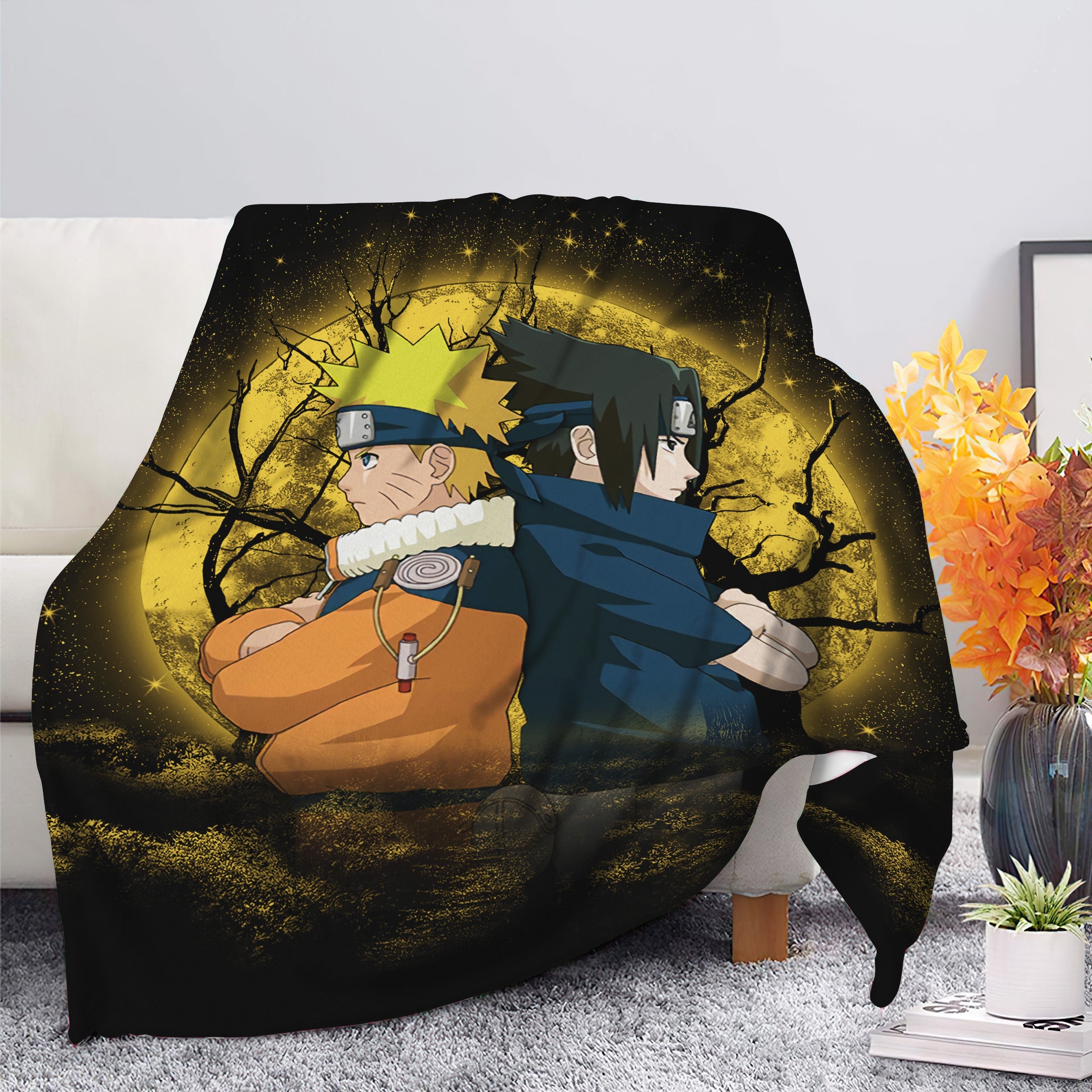 Naruto Sasuke Moonlight Premium Blanket Nearkii