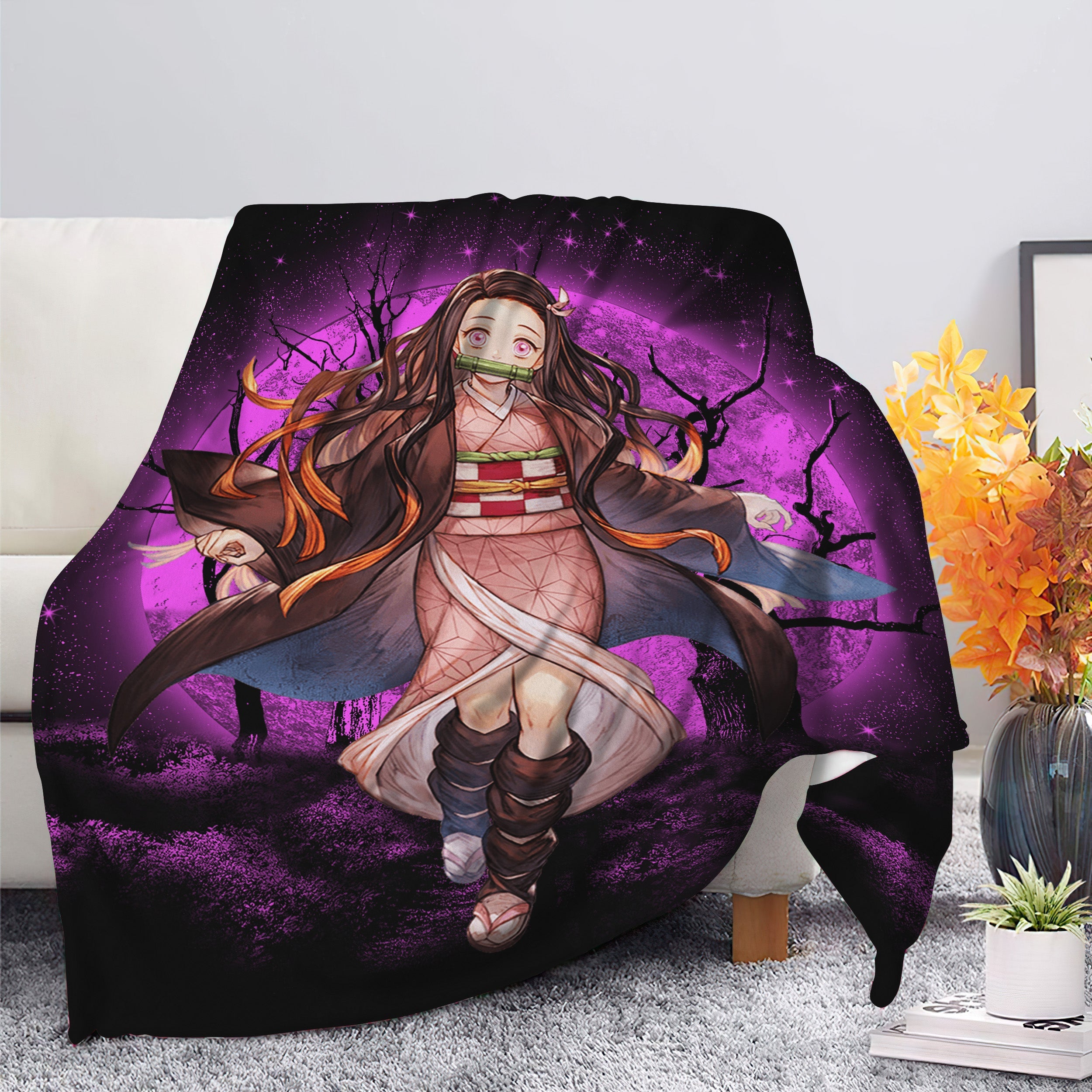 Nezuko Demon Slayer Moonlight Premium Blanket Nearkii