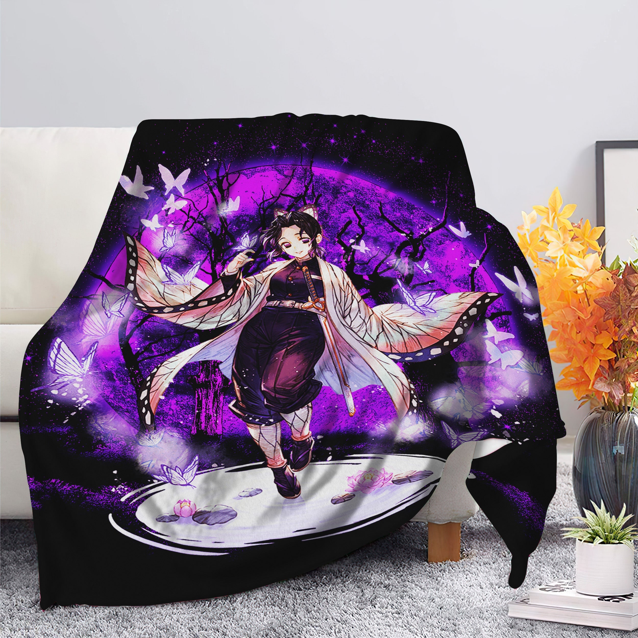 Shinobu Demon Slayer Moonlight Premium Blanket Nearkii