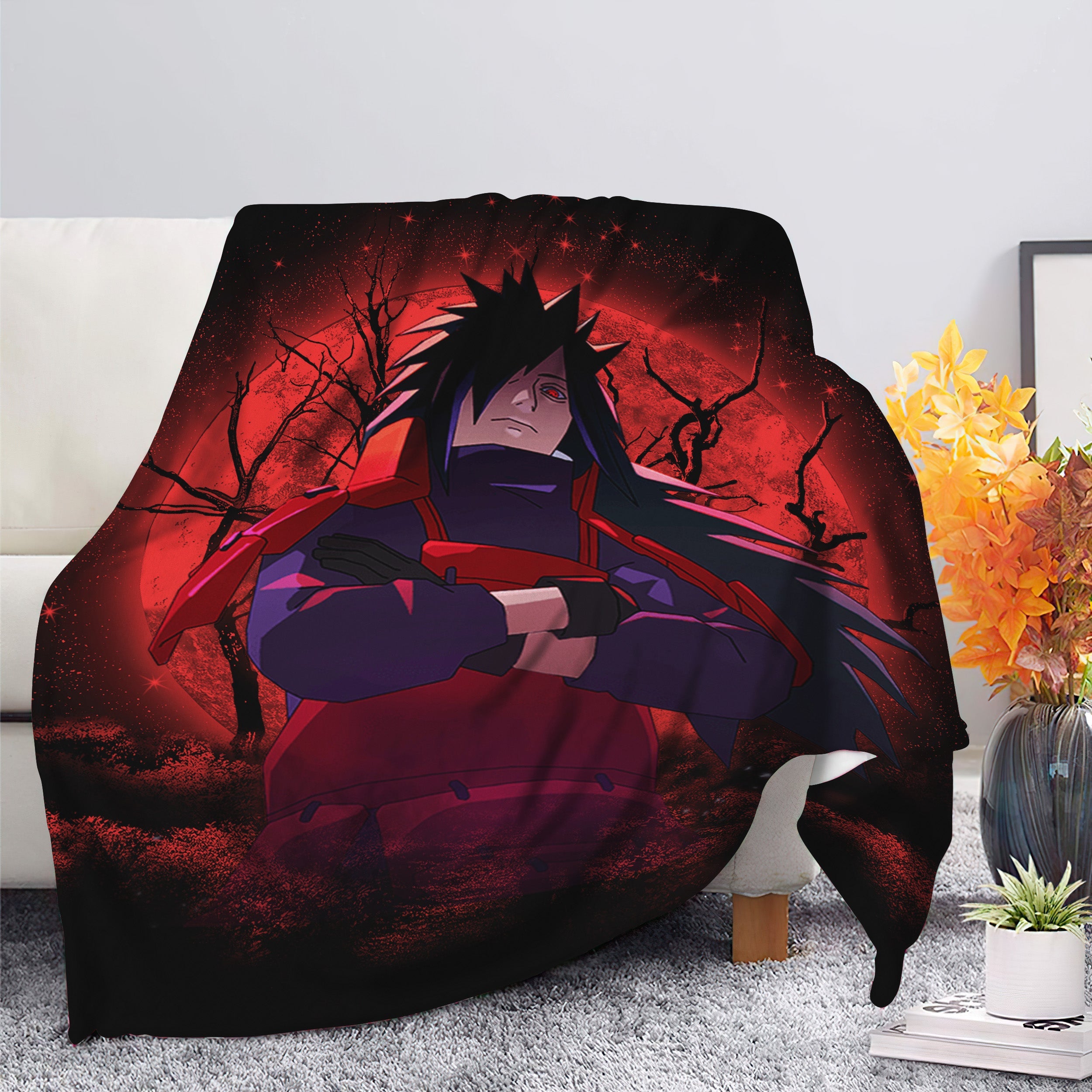 Uchiha Madara Naruto Moonlight Premium Blanket Nearkii