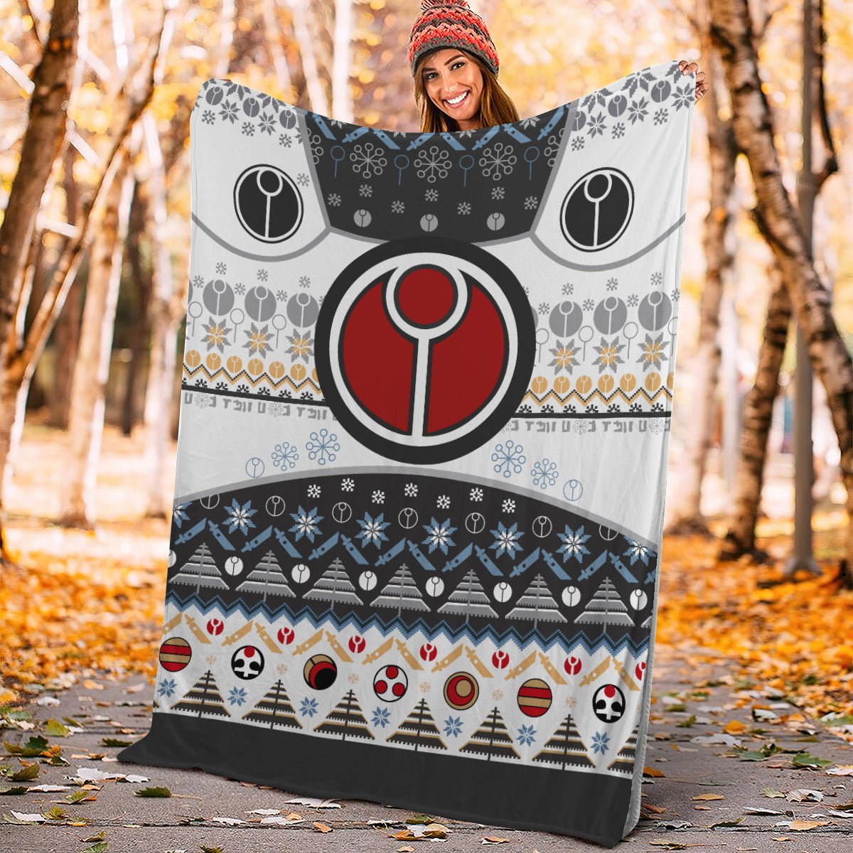 White Warhammer 40K Christmas Premium Blanket Nearkii