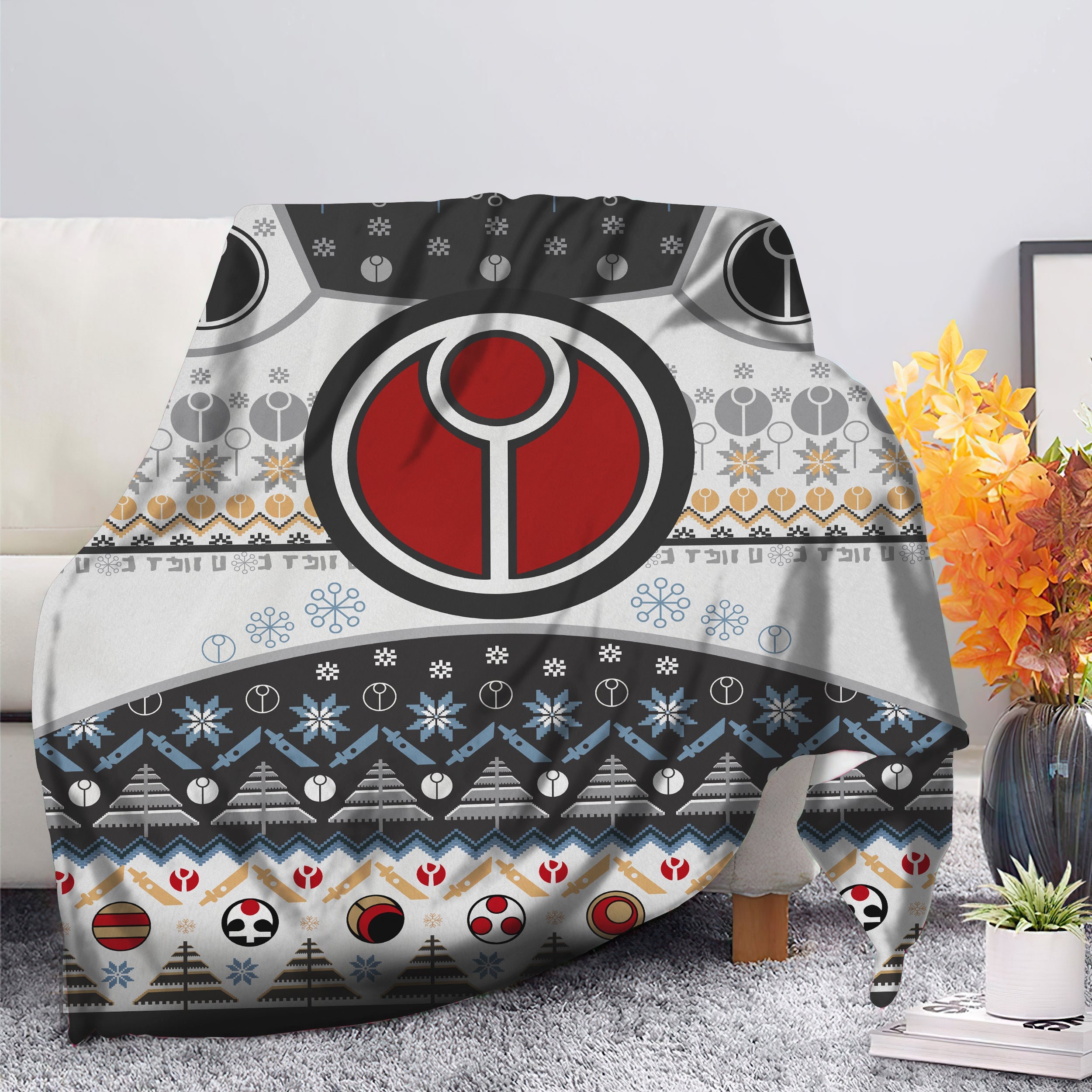 White Warhammer 40K Christmas Premium Blanket Nearkii