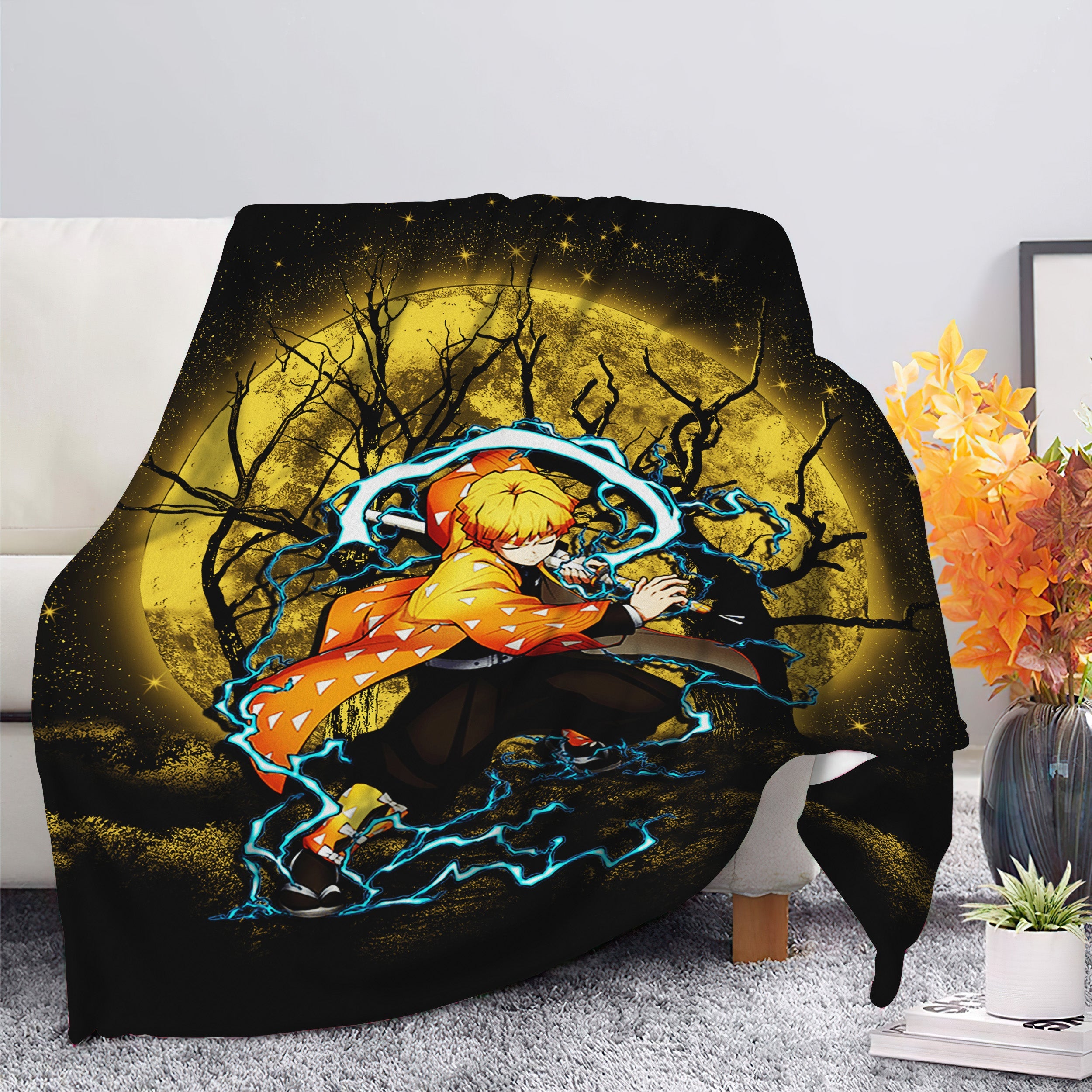 Zenitsu Demon Slayer Moonlight Premium Blanket Nearkii