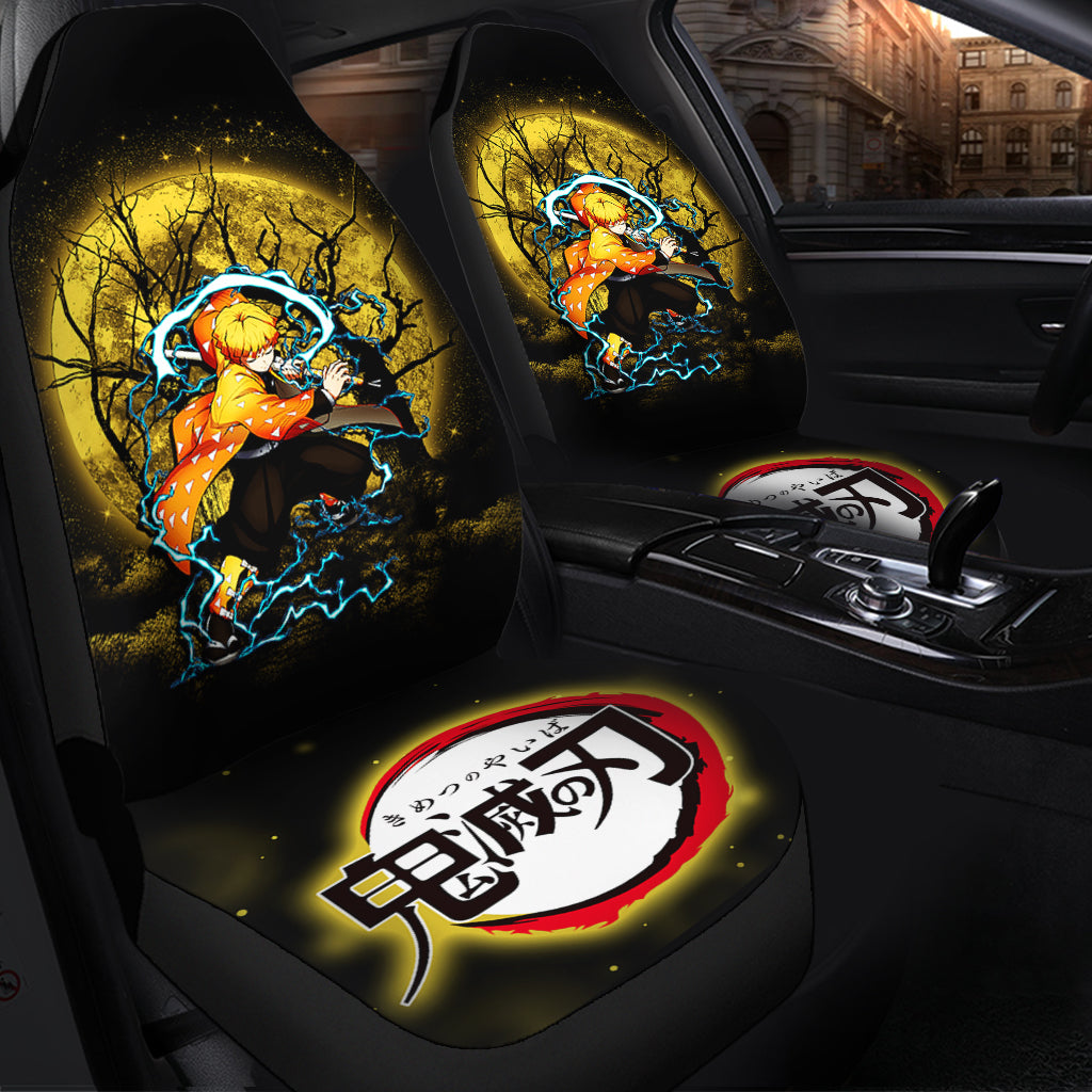 Zenitsu Demon Slayer Moonlight Premium Custom Car Seat Covers Decor Protectors Nearkii