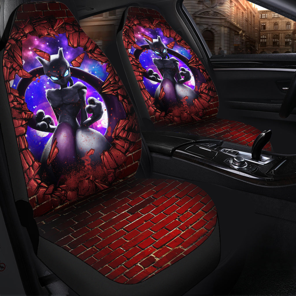 Mewtwo Pokemon Break Wall Car Seat Covers Nearkii