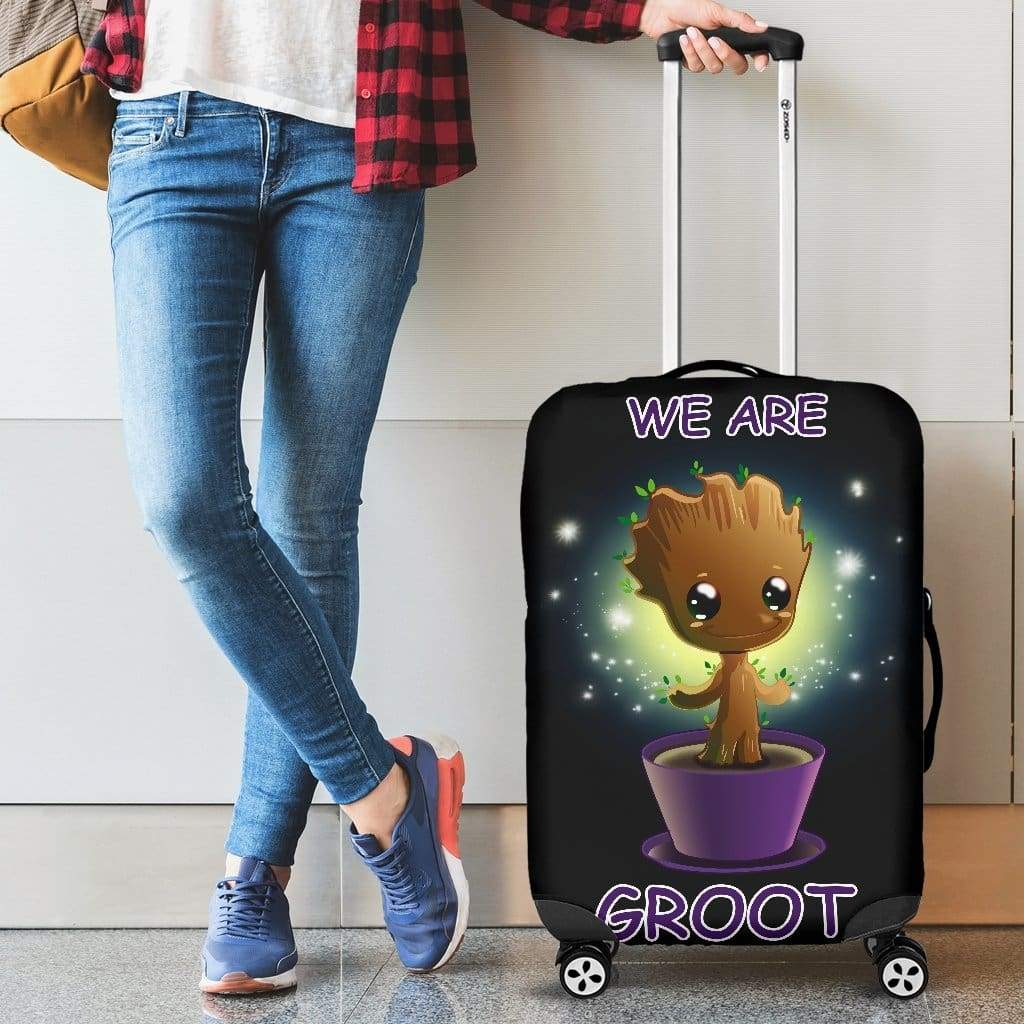 Baby Groot Guardians Of The Galaxy Luggage Cover Suitcase Protector Nearkii